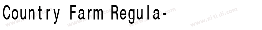 Country Farm Regula字体转换
